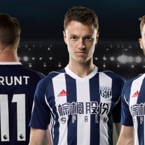 West Bromwich Albion 2017 2018 adidas Home Football Kit, Soccer Jersey, Shirt