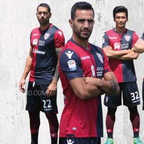 Cagliari Calcio 2017 2018 Macron Home Football Kit, Soccer Jersey, Maglia, Gara, Shirt, Camisa, Camiseta