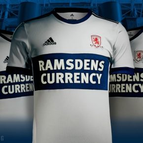 Middlesbrough FC 2017 2018 adidas Away Football Kit, Soccer Jersey, Shirt