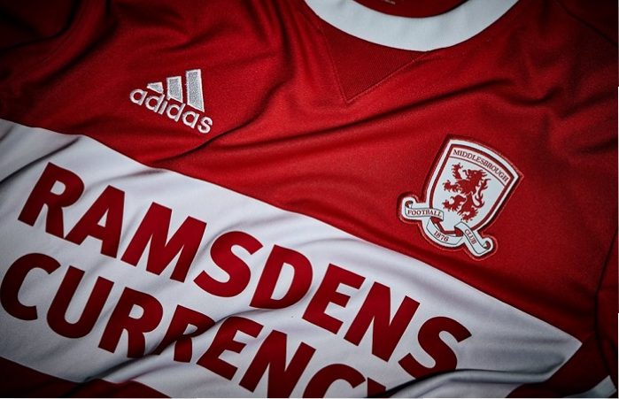 Middlesbrough Football Club 2017 2018 adidas Home Kit, Shirt, Jersey, Camiseta