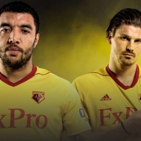 Watford FC 2017 2018 adidas Home Football Kit, Soccer Jersey, Shirt