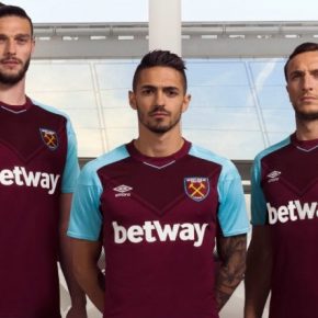 West Ham United 2017 2018 Umbro Home Football Kit, Soccer Jersey, Shirt, Camiseta, Camisa, Maillot, Trikot