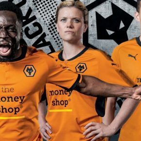 Wolverhampton Wanderers FC 2017 2018 PUMA Home Football Kit, Soccer Jersey, Shirt, Wolves