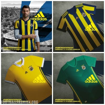 Fenerbahçe 2017 2018 adidas Home, Away and Third Football Kit, Soccer Jersey, Shirt, Formasi, Formalari