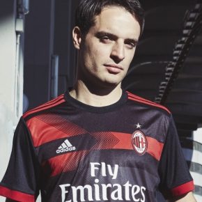 AC Milan 2017 2018 adidas Black Third Soccer Jersey, Shirt, Football Kit, Gara, Maglia, Camisa, Camiseta, Maillot, Trikot