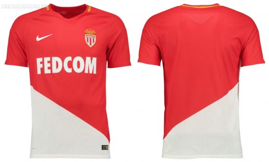 AS Monaco 2017 2018 Nike Home Football Kit, Soccer Jersey, Shirt, Maillot, Camiseta, Camisa, Trikot, Tenue