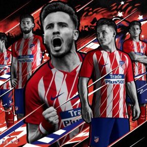 Atlético Madrid 2017 2018 Nike Home and Away Football Kit, Soccer Jersey, Shirt, Camiseta de Futbol, Equipacion, Maillot, Trikot