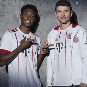 Bayern Munich 2017 2018 adidas White Third Football Kit, Soccer Jersey, Shirt, Trikot, Maillot, Tenue, Camisa, Camiseta, München