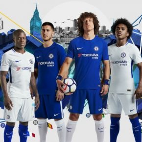 Chelsea FC 2017 2018 Nike Home and Away Football Kit, Soccer Jersey, Shirt, Camiseta de Futbol, Camisa, Maillot, Trikot, Tenue, Dres