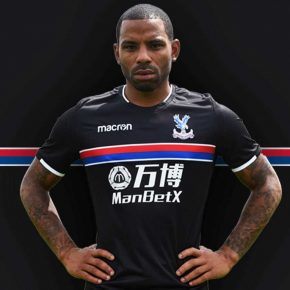 Crystal Palace FC 2017 2018 Macron Black Away Football Kit, Soccer Jersey, Shirt