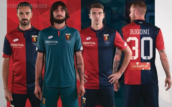 Genoa CFC 2017/18 Lotto Home Kit - FOOTBALL FASHION