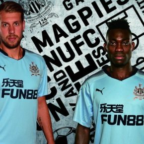Newcastle United 2017 2018 125th Anniversary PUMA Blue Away Football Kit, Soccer Jersey, Shirt, Maillot, Camiseta, Trikot