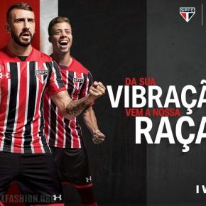 São Paulo FC 2017 Under Armour Away Soccer Jersey, Football Kit, Shirt, Camiseta de Futbol, Camisa II do Futebol