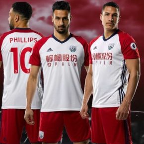West Bromwich Albion 2017 2018 adidas Away Football Kit, Soccer Jersey, Shirt