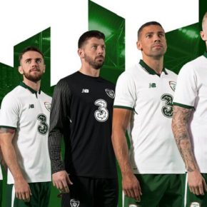 Republic of Ireland 2017 2018 New Balance White Away Football Kit, Soccer Jersey, Shirt, Uniform