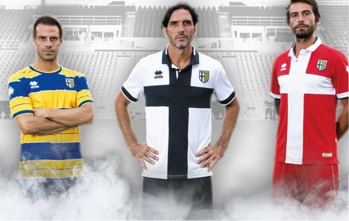 Parma Calcio 1913 Errea 2017 2018 Football Kit, Soccer Jersey, Shirt, Gara, Maglia, Camiseta