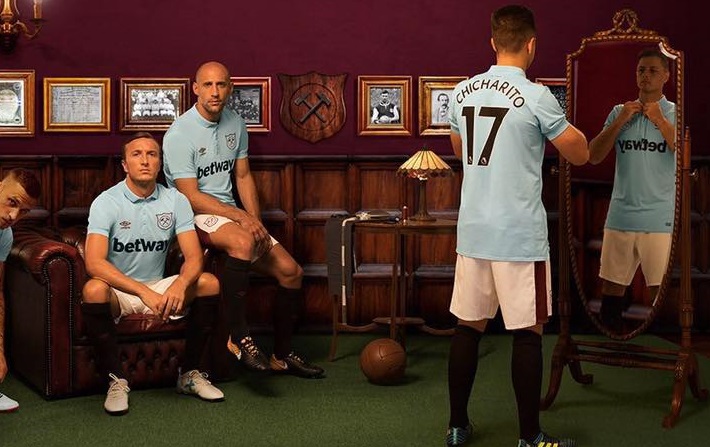 West Ham United 2017 2018 Umbro Third Football Kit, Shirt, Soccer Jersey, Camiseta, Camisa, Maillot, Trikot
