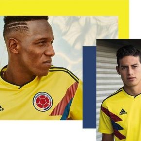 Colombia 2018 World Cup adidas Home Football Kit, Soccer Jersey, Shirt, Camiseta de Futbol Copa Mundial, Equipacion, Playera