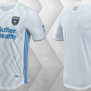 San Jose Earthquakes 2018 2019 adidas MLS White Away Soccer Jersey, Shirt, Football Kit, Camiseta de Futbol