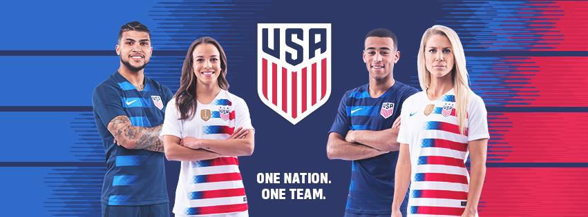 USA 2018/19 Nike Home and Away Jerseys 