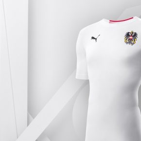 Austria 2018 2019 PUMA White Away Football Kit, Soccer Jersey, Shirt, Österreich Trikot