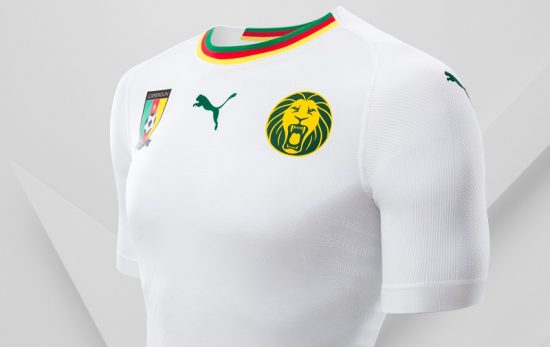 Cameroon 2018 2019 PUMA White Away Football Kit, Soccer Jersey, Shirt, Maillot Cameroun