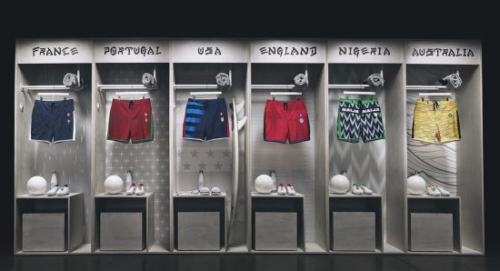 Hurley 2018 World Cup USA, England, France, Portugal, Australia, Nigeria National Soccer Team Phantom Board Shorts