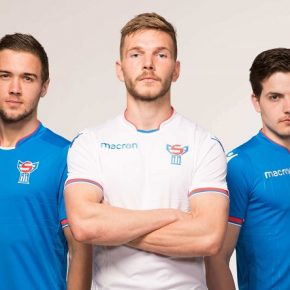Faroe Islands 2018 2019 Macron Home and Away Football Kit, Soccer Jersey, Shirt