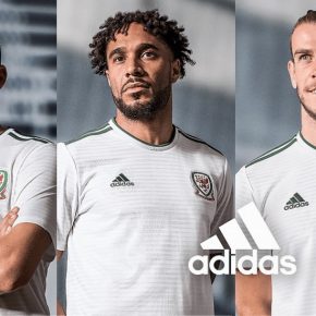 Wales 2018 2019 White adidas Away Football Kit, Soccer Jersey, Shirt