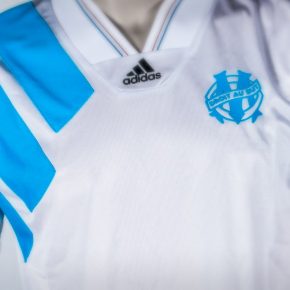 Reissue: Olympique Marseille 1993 Champions League Winner's adidas Football Kit, Soccer Jersey, Shirt, Maillot