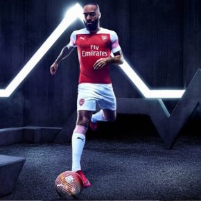 Arsenal FC 2018 2019 PUMA Home Football Kit, Soccer Jersey, Shirt, Maillot, Camiseta, Camisa, Trikot, Tenue, Equipacion