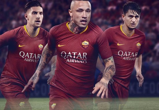 AS Roma 2018 2019 Nike Home Football Kit, Soccer Jersey, Shirt, Gara, Maglia, Camisa, Camiseta