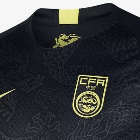 China 2018 2019 Black Nike Away Football Kit, Soccer Jersey, Shirt