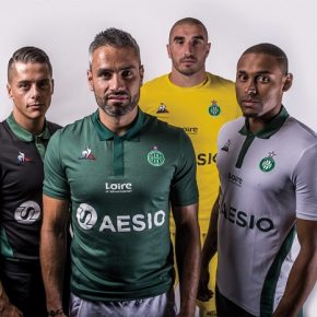 AS Saint-Étienne 2018 2019 le coq sportif Football Kit, Soccer Jersey, Shirt, Maillot