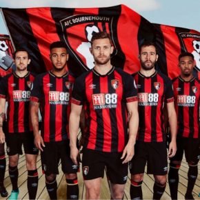 AFC Bournemouth 2018 2019 Umbro Home Football Kit, Soccer Jersey, Shirt
