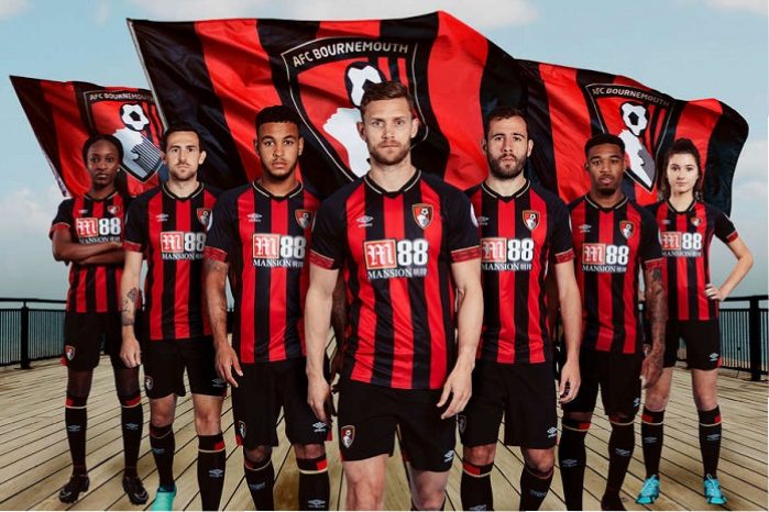 AFC Bournemouth 2018 2019 Umbro Home Football Kit, Soccer Jersey, Shirt