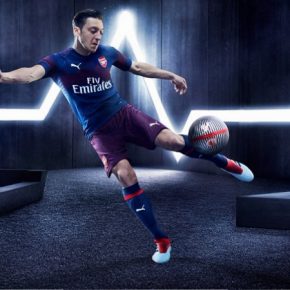 Arsenal FC 2018 2019 PUMA Blue Away Football Kit, Soccer Jersey, Shirt, Maillot, Camiseta, Camisa, Trikot, Tenue, Equipacion