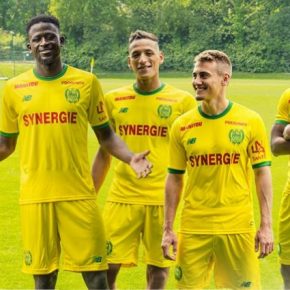 FC Nantes 2018 2019 New Balance Home and Away Football Kit, Soccer Jersey, Shirt, Maillot