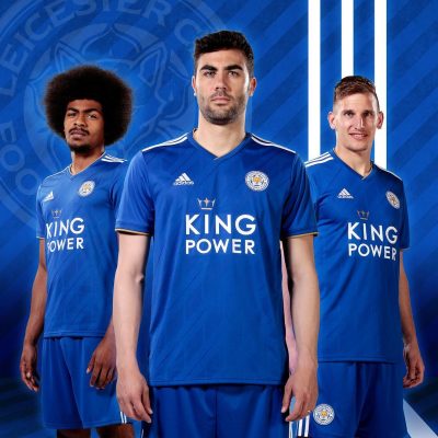 Leicester City FC 2018 2019 adidas Home Football Kit, Soccer Jersey, Shirt