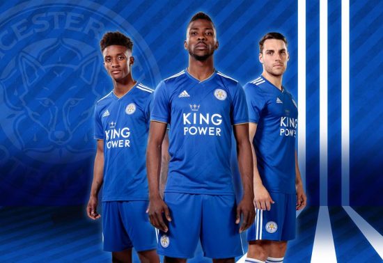 Leicester City FC 2018 2019 adidas Home Football Kit, Soccer Jersey, Shirt