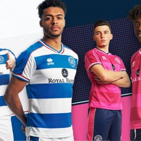 Queens Park Rangers 2018 2019 Errea Home and Away Football Kit, Soccer Jersey, Shirt