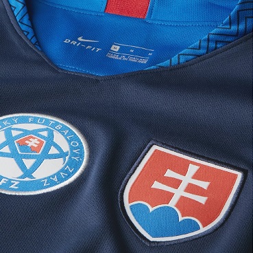 slovakia nike away kit arms jersey coast strip short