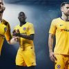 Chelsea FC 2018 2019 Nike Yellow Away Football Kit, Soccer Jersey, Shirt, Camiseta de Futbol, Camisa, Maillot, Trikot, Tenue, Dres