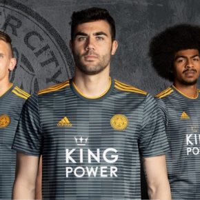 Leicester City FC 2018 2019 adidas Away Football Kit, Soccer Jersey, Shirt