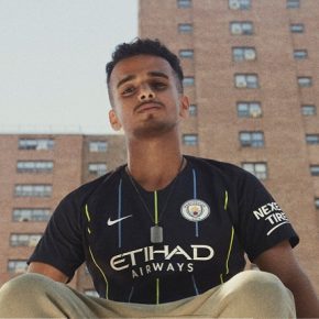 Manchester City FC 2018 2019 Dark Blue Nike Away Football Kit, Shirt, Soccer Jersey, Maillot, Camiseta, Camisa, Trikot, Tenue