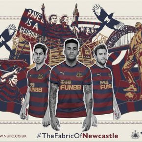 Newcastle United 2018 2019 PUMA Home Football Kit, Soccer Jersey, Shirt