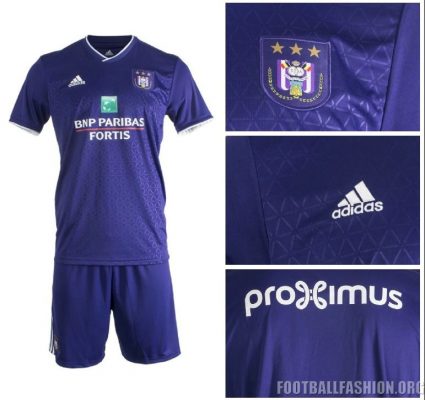 RSC Anderlecht 2018 2019 adidas Home Football Kit, Soccer Jersey, Shirt, Maillot, Tenue