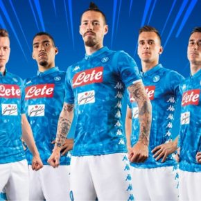 SSC Napoli 2018 2019 Kappa Home Football Kit, Soccer Jersey, Shirt, Maglia, Gara, Camiseta, Camisa