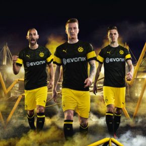 Borussia Dortmund 2018 2019 PUMA Black Away Football Kit, Soccer Jersey, Shirt, Trikot, Ausweichtrikot, Maillot, Camiseta, Camisa
