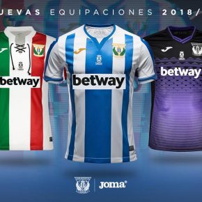 CD Leganés 2018 2019 Joma Home, Away and Third Football Kit, Soccer Jersey, Shirt, Camiseta de Futbol